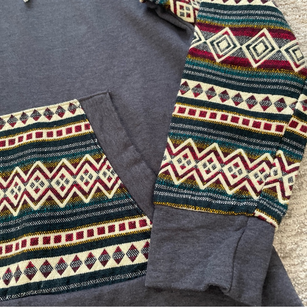Aztec Pullover Hoodie Native Western Print Men’s … - image 2